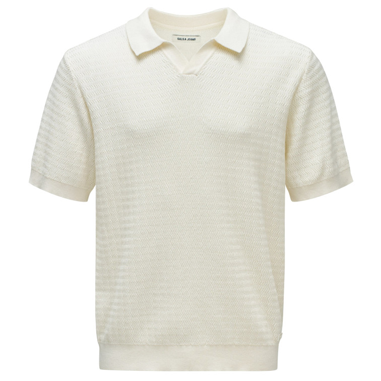 pôle homme  salsa jeans pôle regular fit textured knit