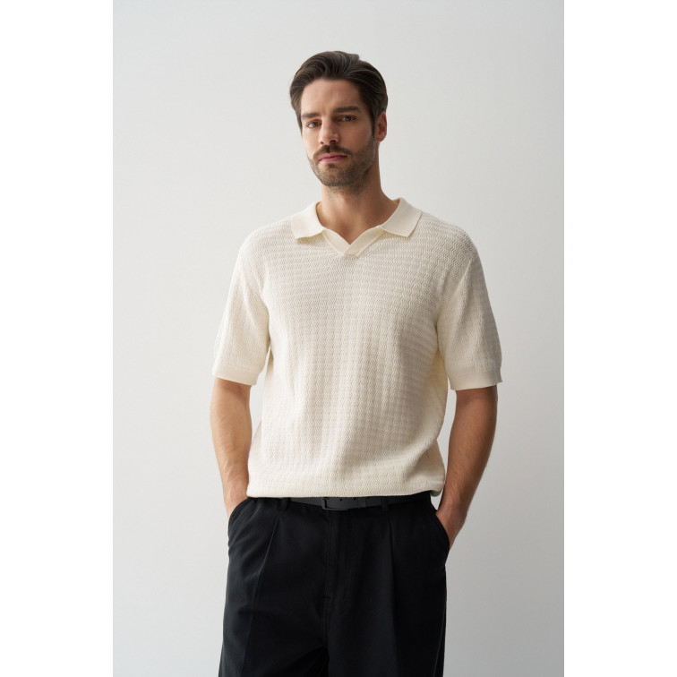 pôle homme  salsa jeans pôle regular fit textured knit