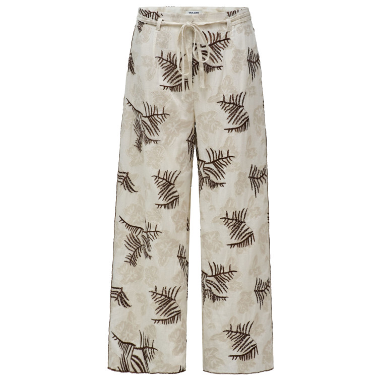 pantalon femme  salsa jeans pants all-over embroidery