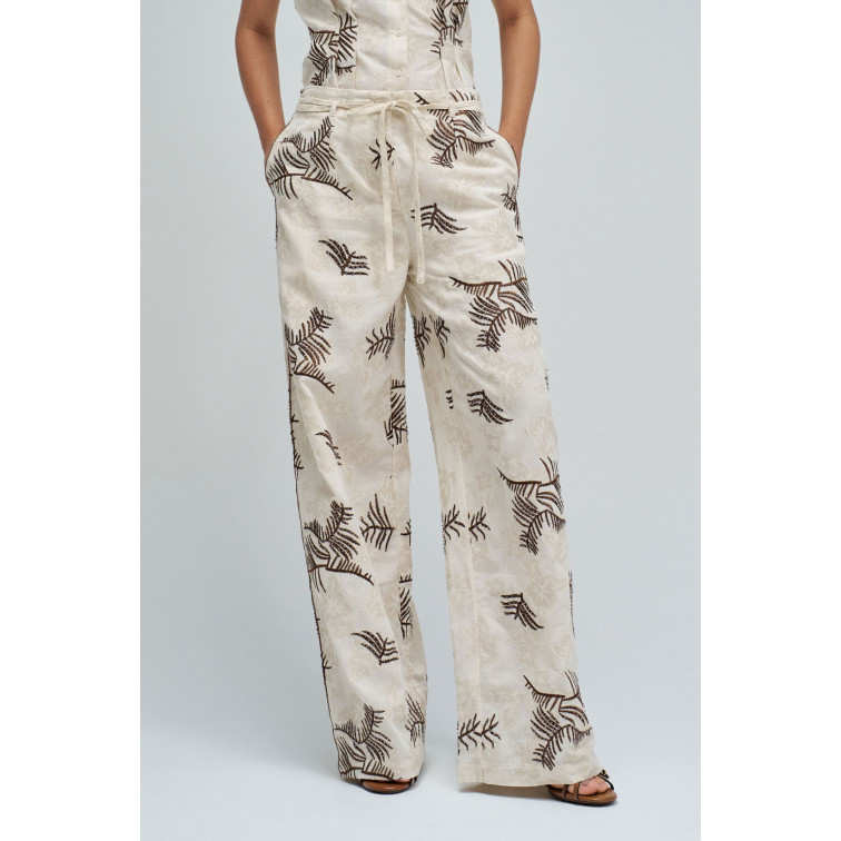 pantalon femme  salsa jeans pants all-over embroidery