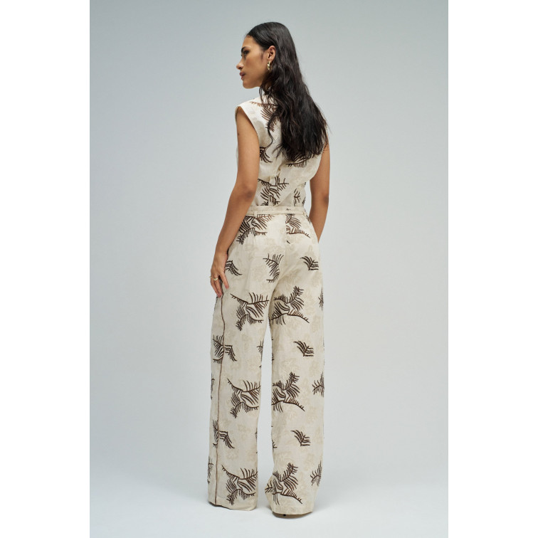 pantalon femme  salsa jeans pants all-over embroidery