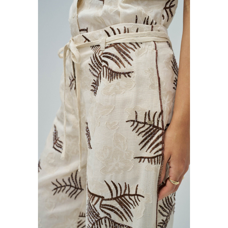 pantalon femme  salsa jeans pants all-over embroidery