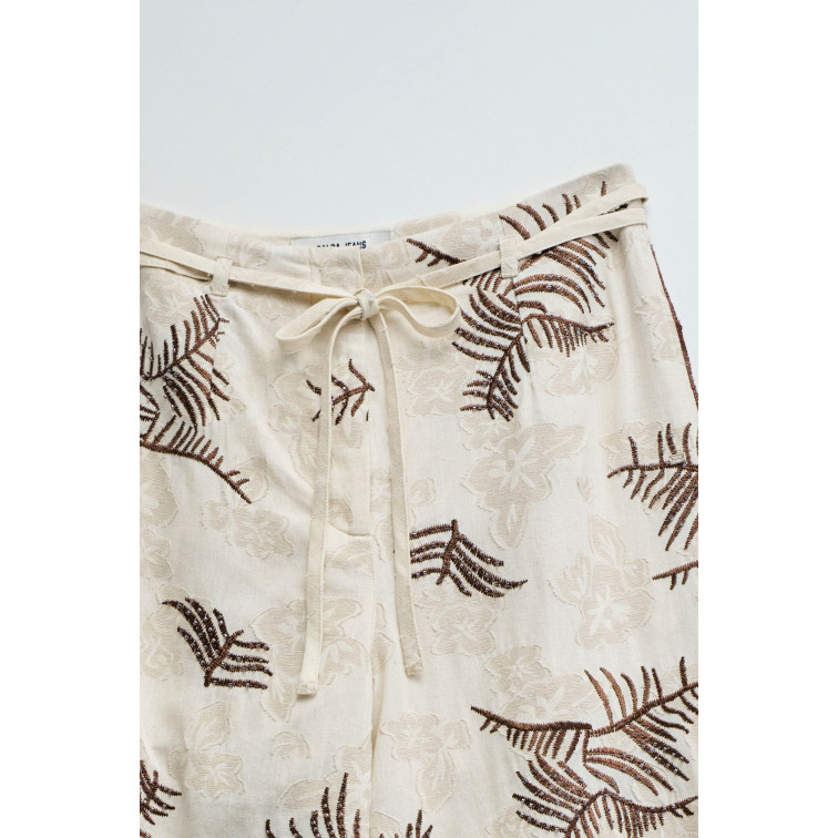 pantalon femme  salsa jeans pants all-over embroidery