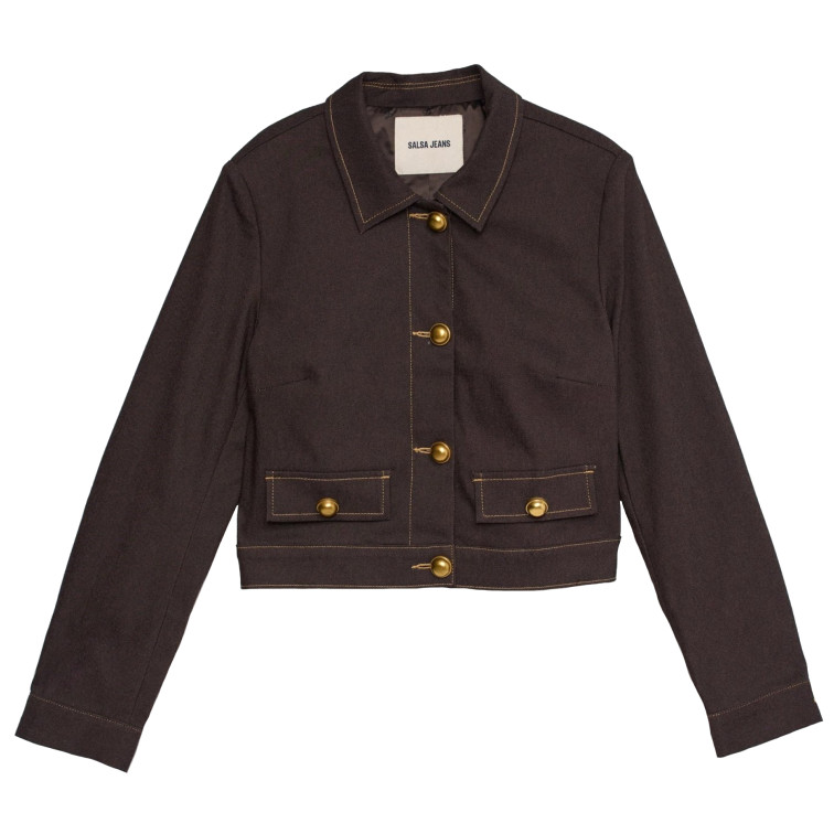 manteau femme  salsa jeans denim jacket w/ buttons