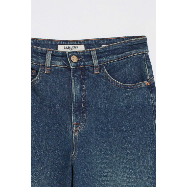 jeans femme  salsa jeans jeans faith straight dark wash