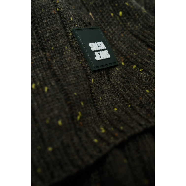  salsa jeans basic knit scarf with label