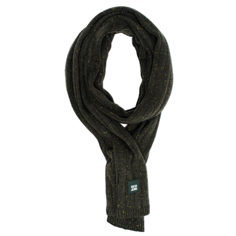  salsa jeans basic knit scarf with label