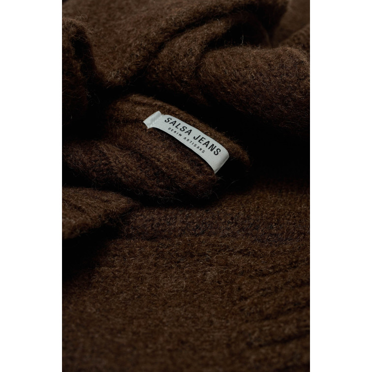  salsa jeans basic knit scarf with label
