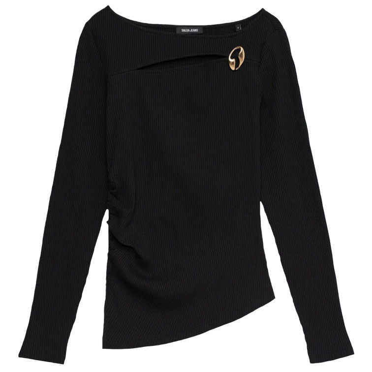 t-shirt femme  salsa jeans long sleeve with neckline meta