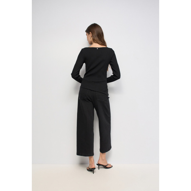 t-shirt femme  salsa jeans long sleeve with neckline meta