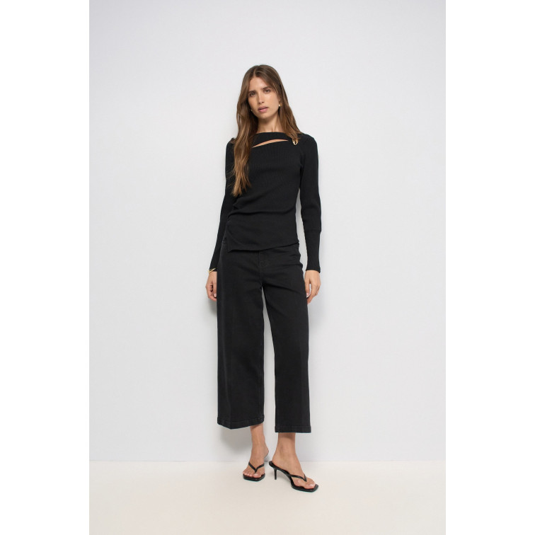 t-shirt femme  salsa jeans long sleeve with neckline meta