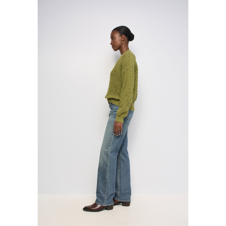 maillot femme  salsa jeans pointelle sweater with light s