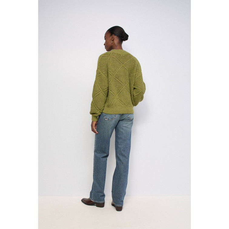 maillot femme  salsa jeans pointelle sweater with light s
