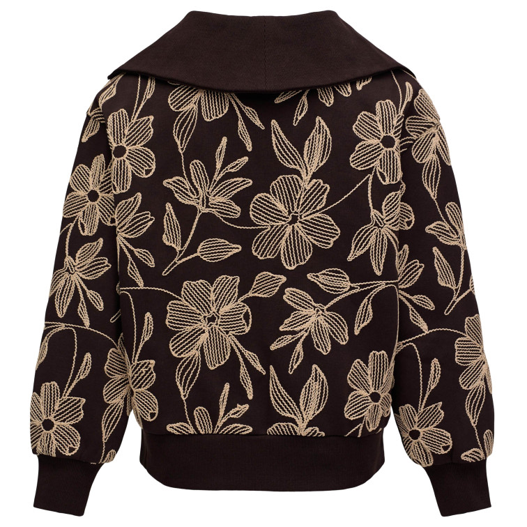 sweat-shirt femme  salsa jeans sweatshirt with floral embroid