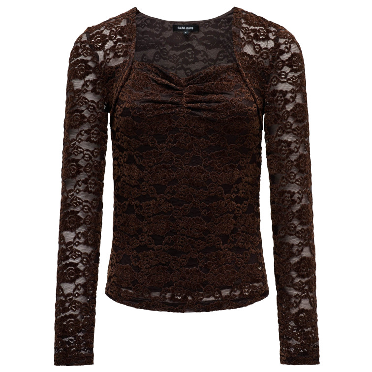 t-shirt femme  salsa jeans long sleeve mesh