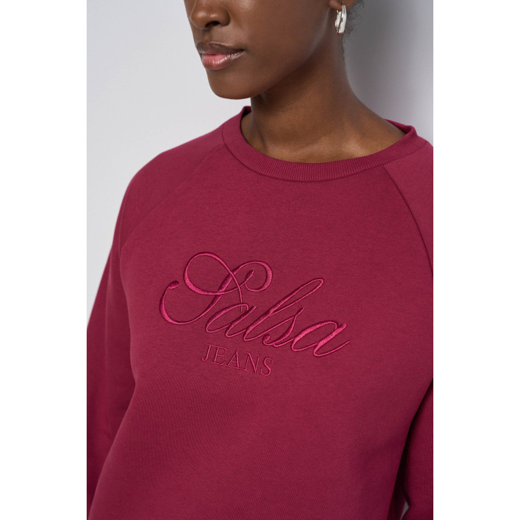 sweat-shirt femme  salsa jeans twofer sweatshirt with brandin