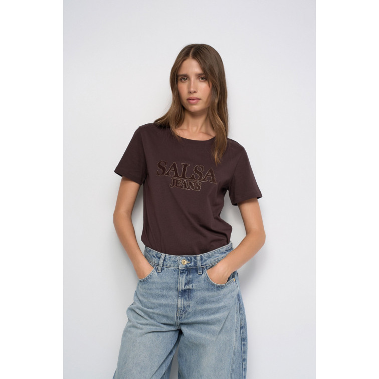 t-shirt femme  salsa jeans branding t-shirt regular fit