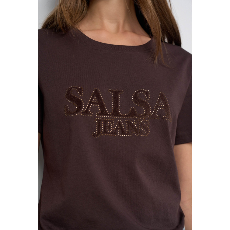 t-shirt femme  salsa jeans branding t-shirt regular fit