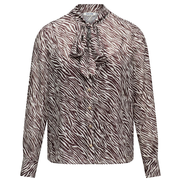chemise femme  salsa jeans tie-neck blouse with inner top