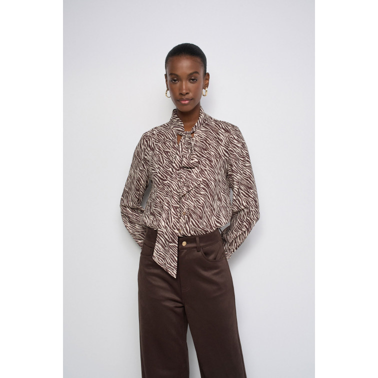 chemise femme  salsa jeans tie-neck blouse with inner top