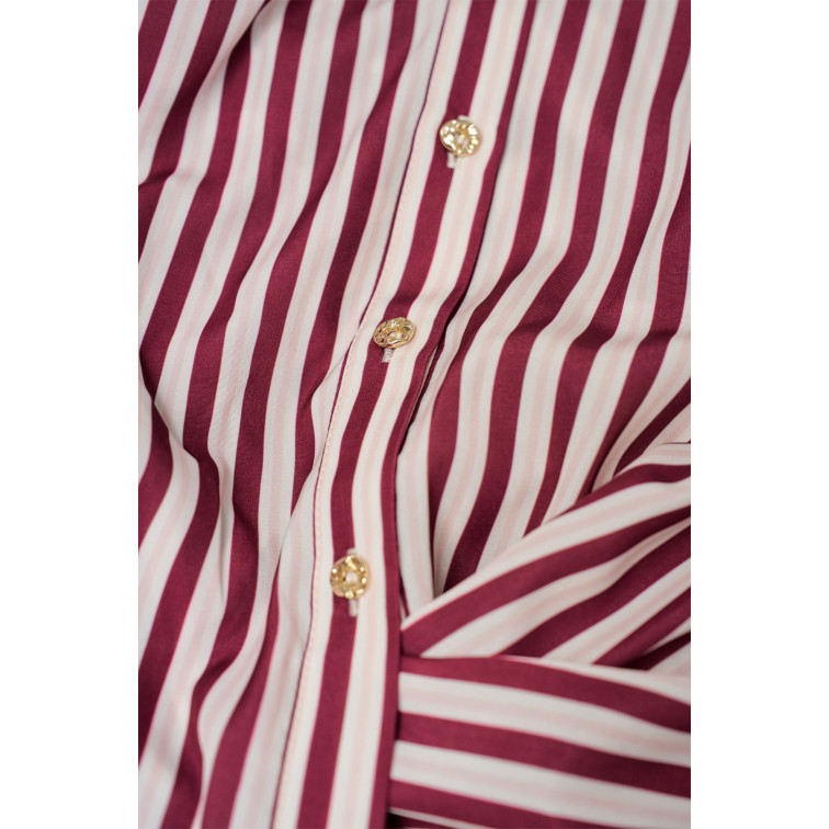 chemise femme  salsa jeans stripped satin wrap blouse
