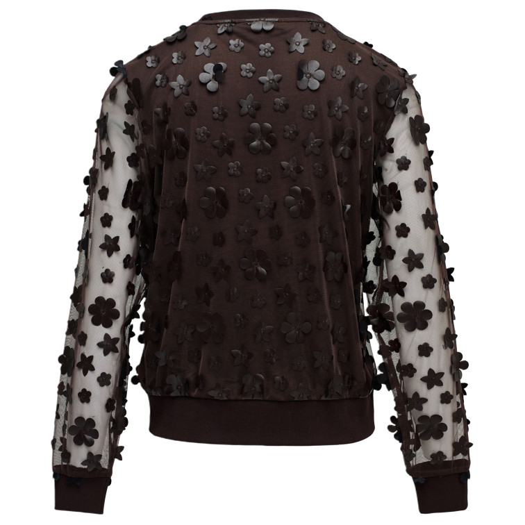 sweat-shirt femme  salsa jeans sweatshirt with 3d flowers