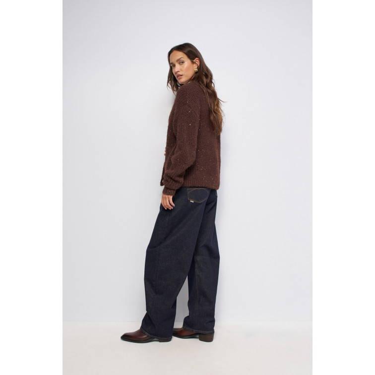  salsa jeans knit cardigan with sequins