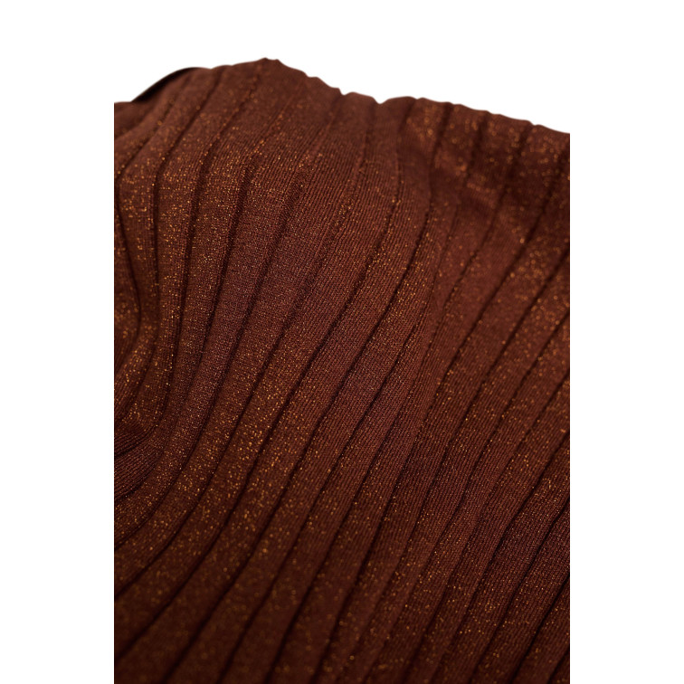 t-shirt femme  salsa jeans lurex knit long sleeve w/ fron