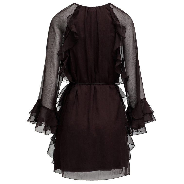 robe femme  salsa jeans dress with ruffle details