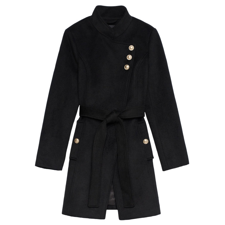 manteau femme  salsa jeans grace wool coat with buttons