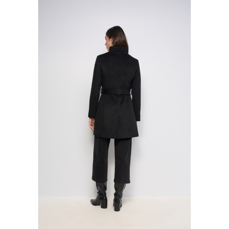 manteau femme  salsa jeans grace wool coat with buttons