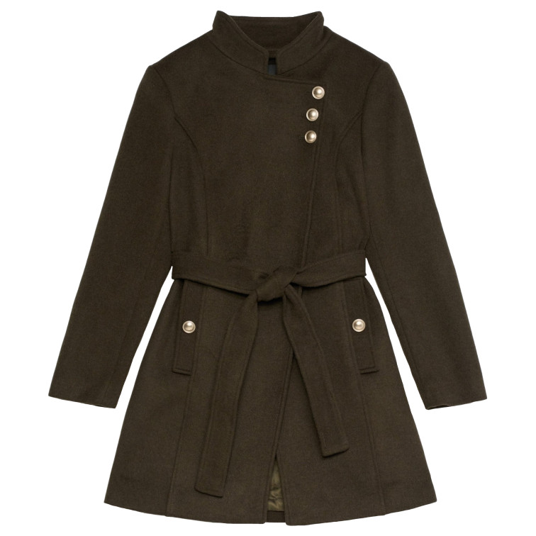 manteau femme  salsa jeans grace wool coat with buttons