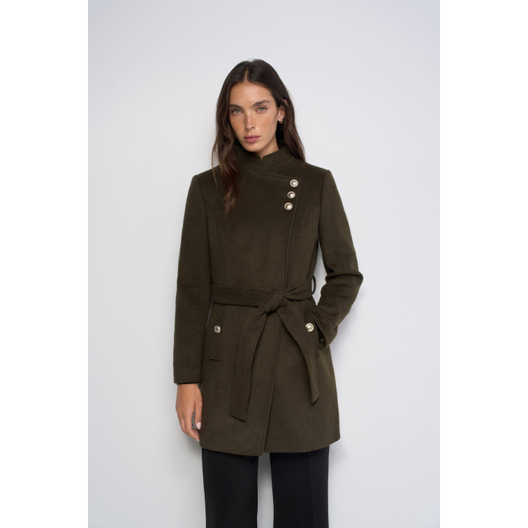 manteau femme  salsa jeans grace wool coat with buttons
