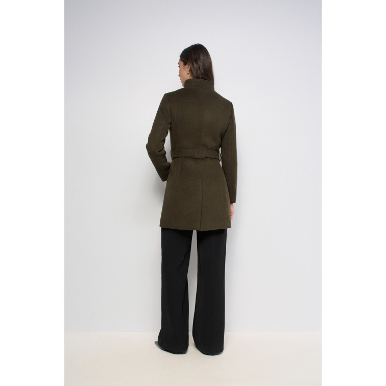 manteau femme  salsa jeans grace wool coat with buttons