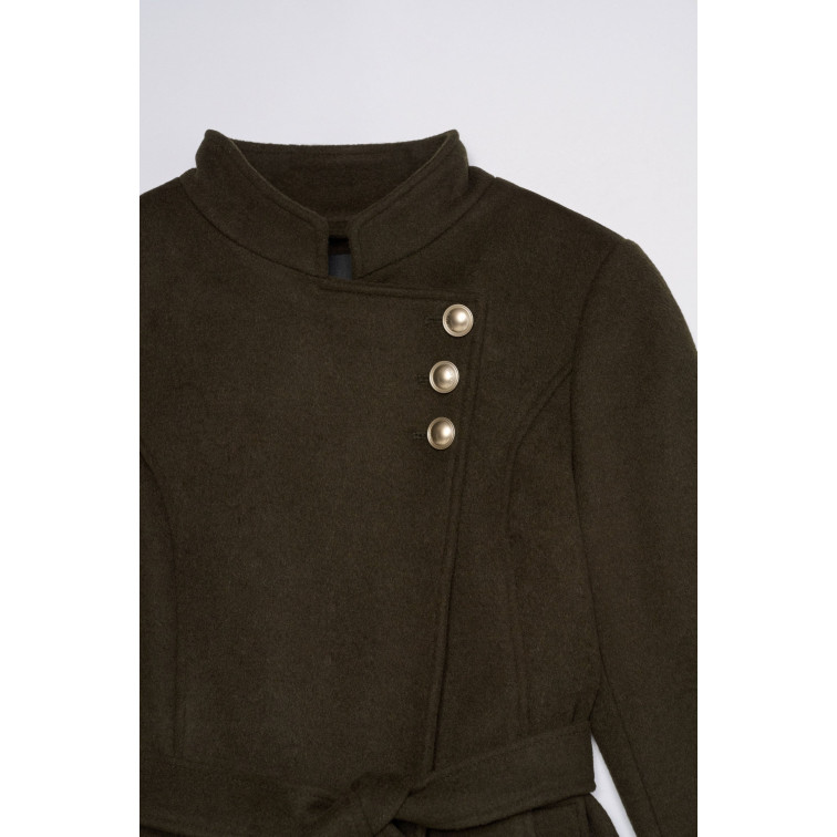 manteau femme  salsa jeans grace wool coat with buttons