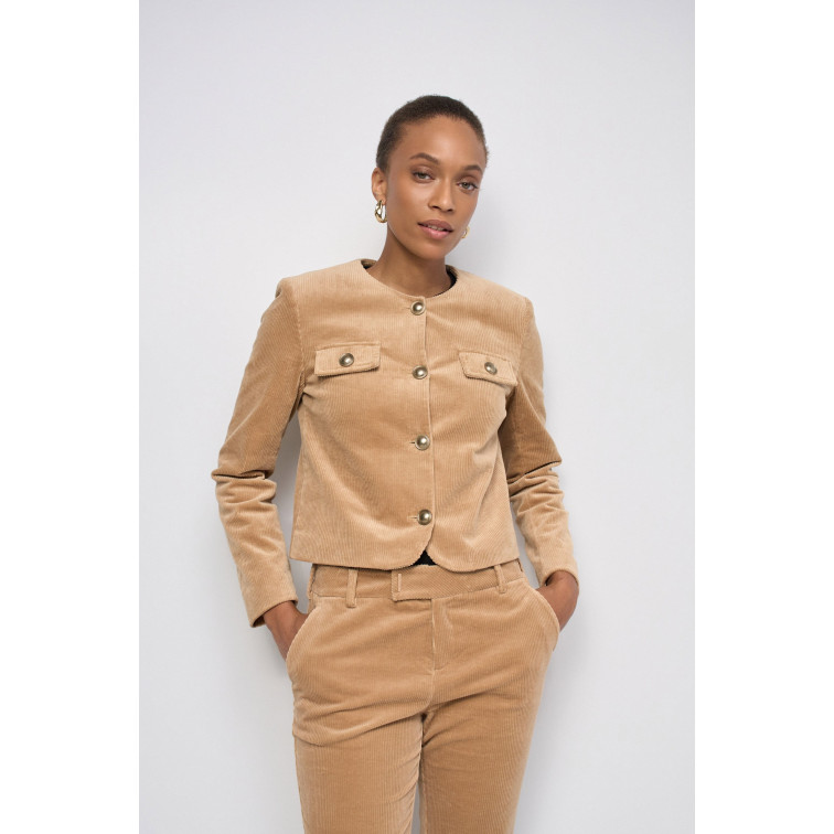 manteau femme  salsa jeans corduroy chanel jacket