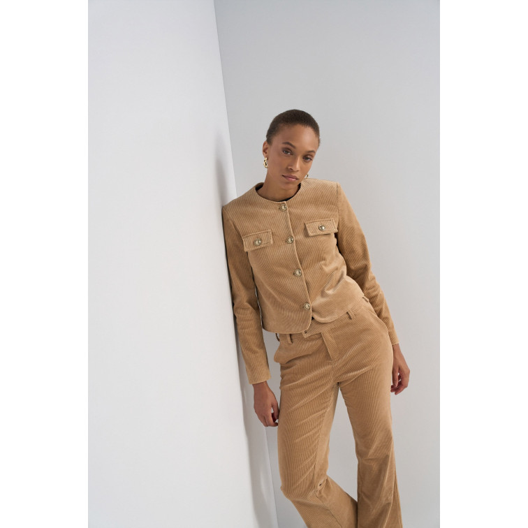 manteau femme  salsa jeans corduroy chanel jacket