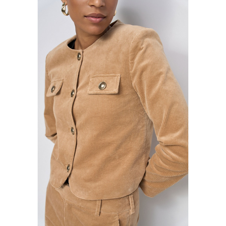 manteau femme  salsa jeans corduroy chanel jacket
