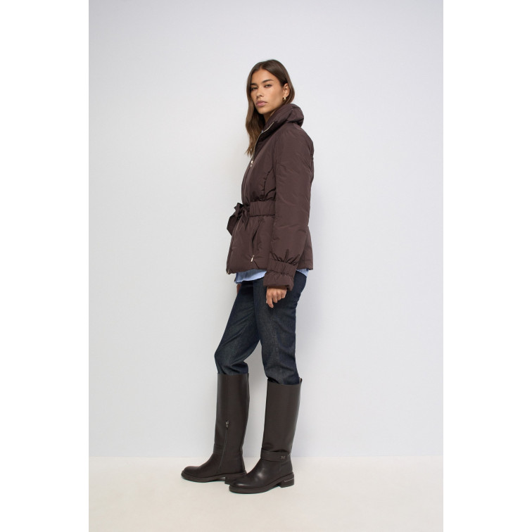 manteau femme  salsa jeans puffer coat with built-in belt