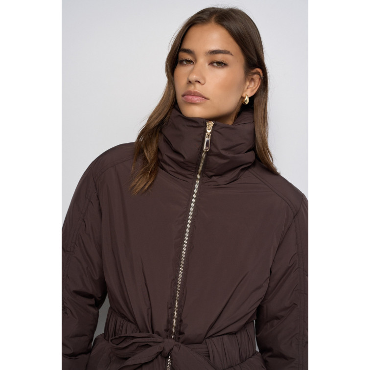 manteau femme  salsa jeans puffer coat with built-in belt