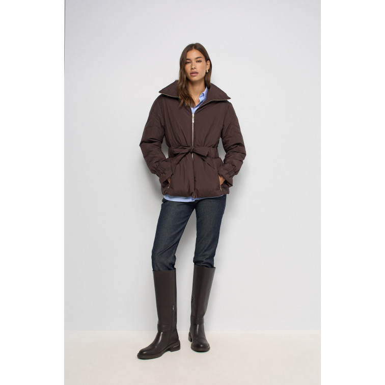 manteau femme  salsa jeans puffer coat with built-in belt