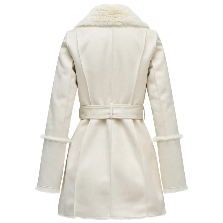 manteau femme  salsa jeans diana long shearling coat