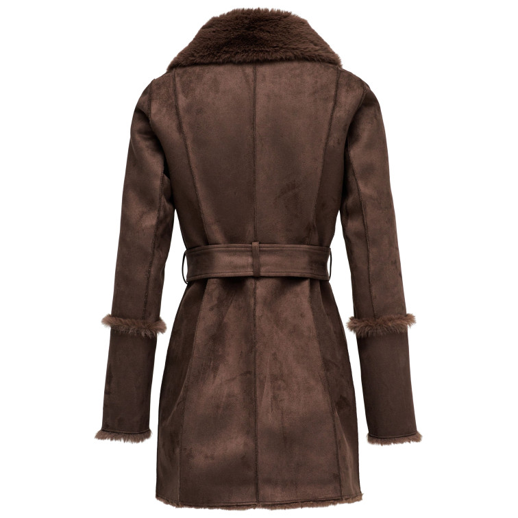 manteau femme  salsa jeans diana long shearling coat
