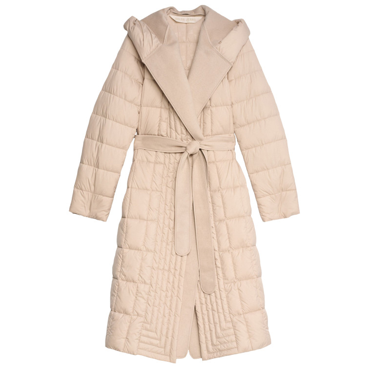 manteau femme  salsa jeans long puffer with wool scarf