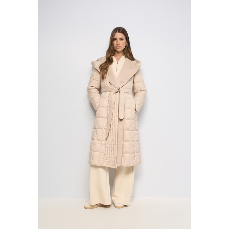 manteau femme  salsa jeans long puffer with wool scarf