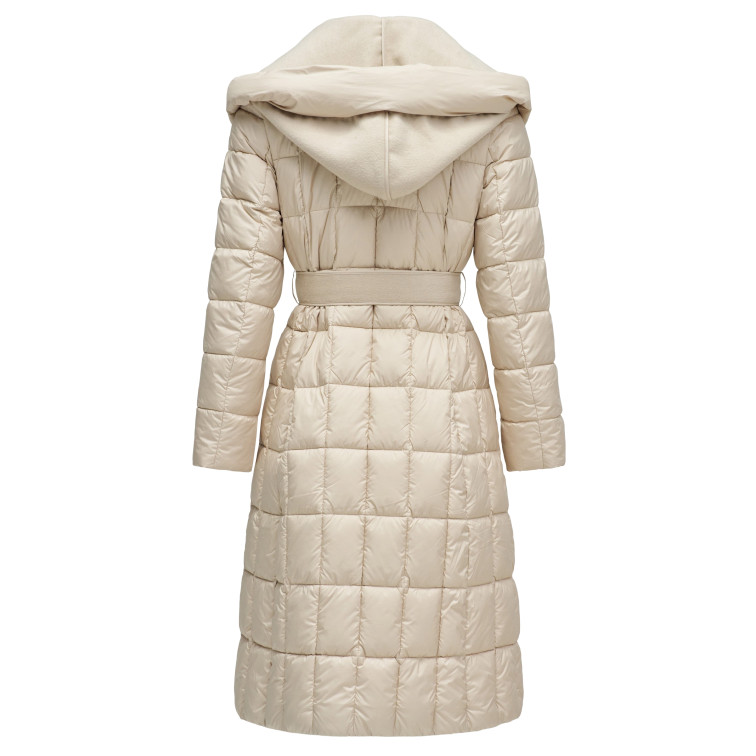 manteau femme  salsa jeans long puffer with wool scarf