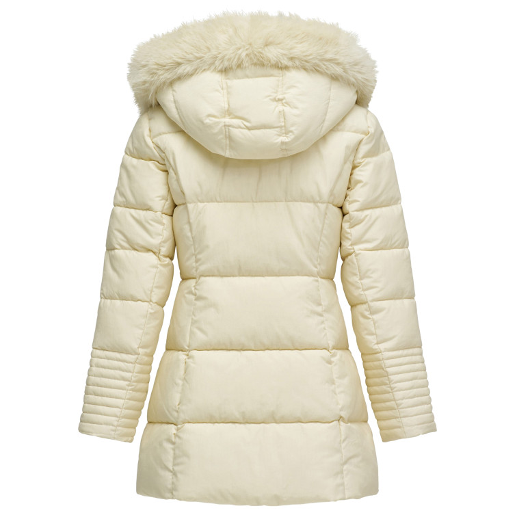 manteau femme  salsa jeans long puffer coat with front fu