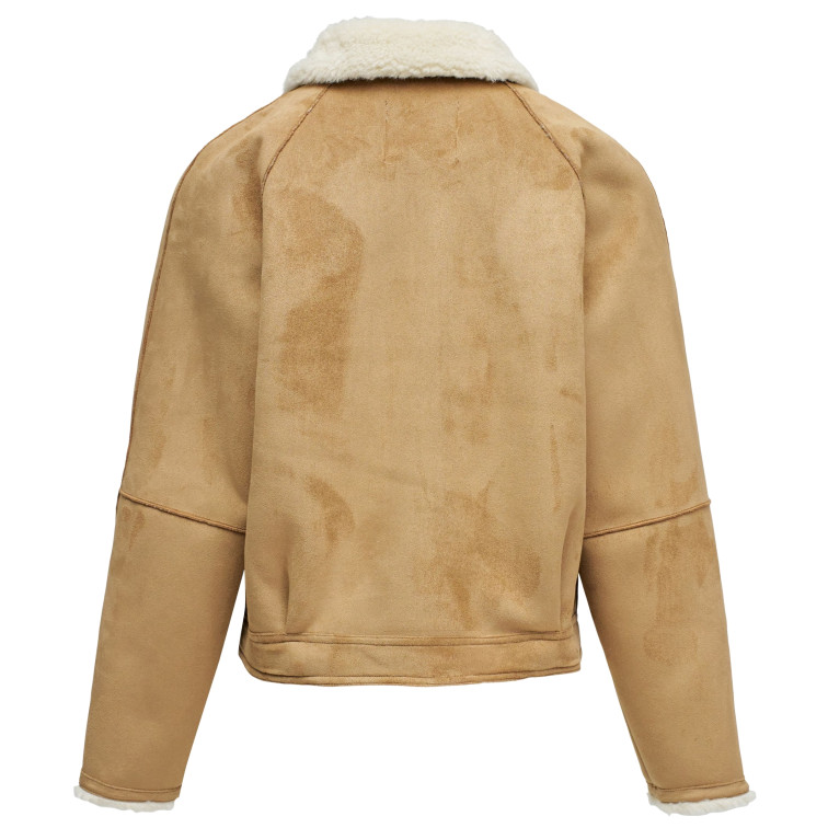 manteau femme  salsa jeans fake suede short shearling