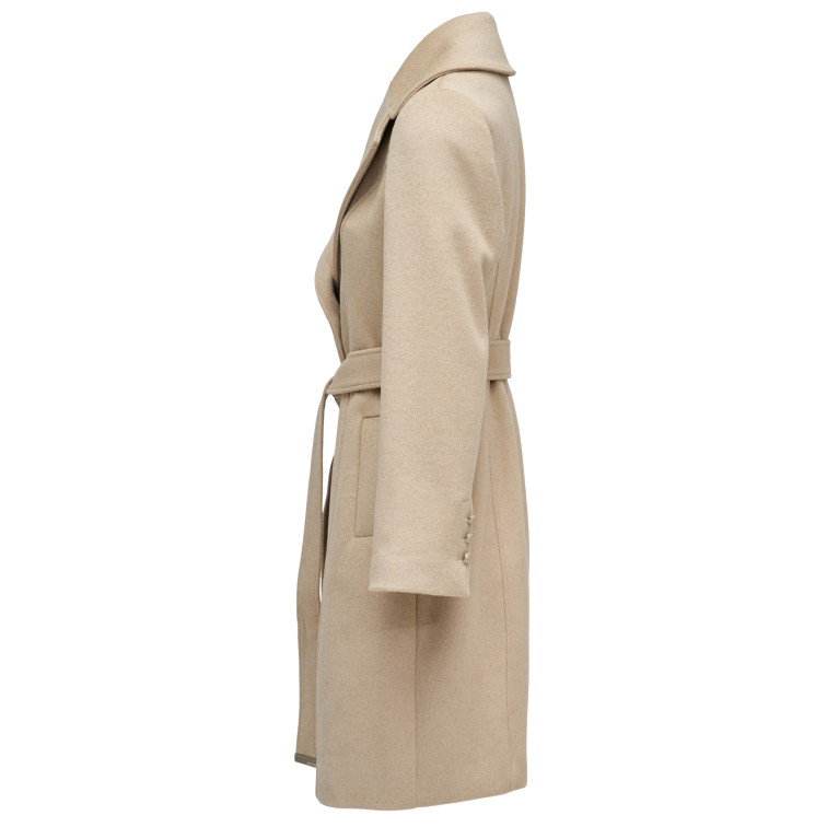 manteau femme  salsa jeans grace wool coat with fur