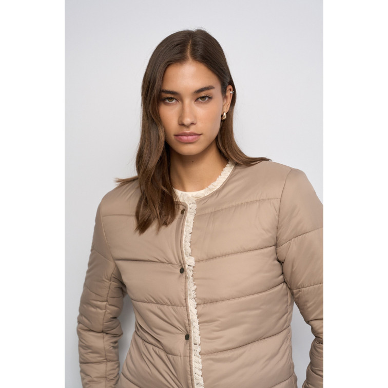 manteau femme  salsa jeans tweed wool jacket w/ padded li